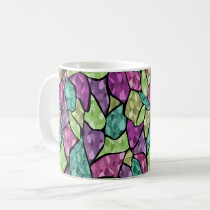 Mug Motif abstrait de carreaux de mosaïque en verre mo