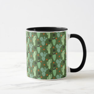 Mug Motif abstrait de désert de cactus de hippie