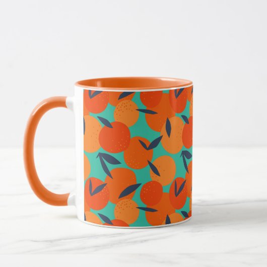 Mug Motif Abstrait de fruits orange (Gauche)