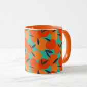 Mug Motif Abstrait de fruits orange (Devant droit)