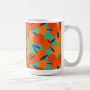 Mug Motif Abstrait de fruits orange