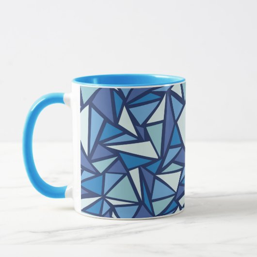 Mug Motif Abstrait de glace bleue (Gauche)