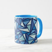 Mug Motif Abstrait de glace bleue (Devant droit)