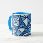 Mug Motif Abstrait de glace bleue (Devant gauche)