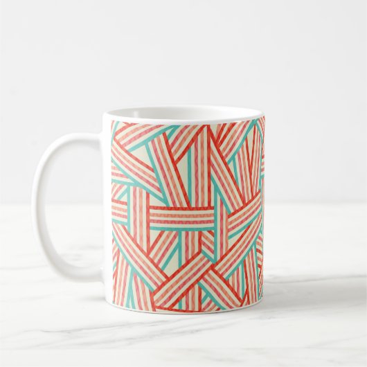 Mug motif Abstrait de rayures colorées (Gauche)