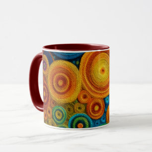 Mug Motif Abstrait de Spirale Colorée Tourbillon Géomé