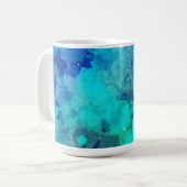 Mug Motif Abstrait d'encre bleu violet (Devant gauche)