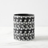 Mug motif Abstrait design 1201 dans les tons gris - Mu (Centre)
