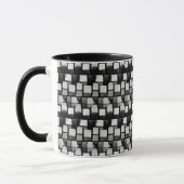 Mug motif Abstrait design 1201 dans les tons gris - Mu (Gauche)