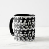 Mug motif Abstrait design 1201 dans les tons gris - Mu (Devant gauche)