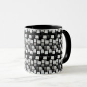 Mug motif Abstrait design 1201 dans les tons gris - Mu (Devant droit)