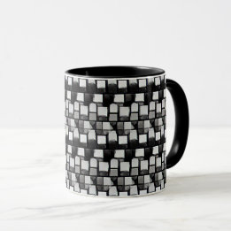 Mug motif Abstrait design 1201 dans les tons gris - Mu