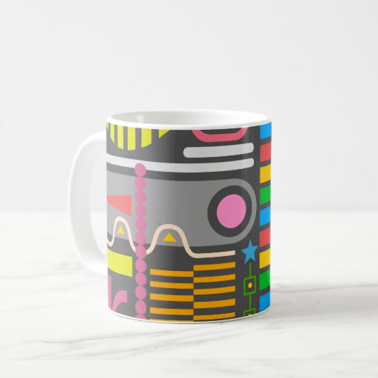 Mug Motif Abstrait du Panneau de configuration de la t (Devant gauche)