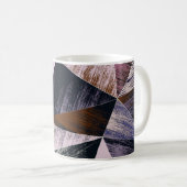 Mug motif Abstrait en polygone, triangles colorés. (Devant droit)