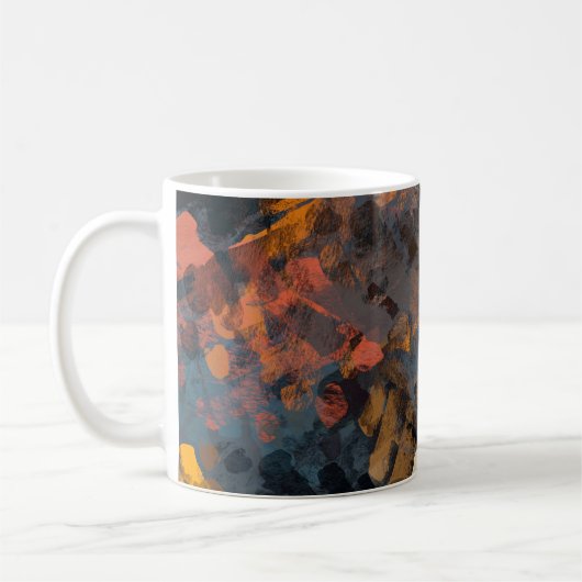 Mug Motif abstrait fait main. Art moderne (Gauche)