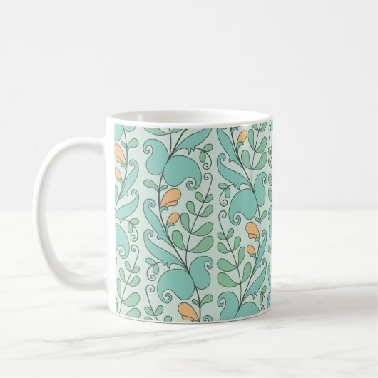 Mug Motif Abstrait fleuri sans soudure (Gauche)