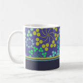 Mug Motif Abstrait floral Funky Personnalisé (Gauche)