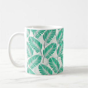 Mug Motif abstrait floral sans joint sur blanc 