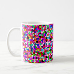 Mug motif abstrait, fond d'écran en mosaïque coloré, g