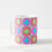 Mug Motif Abstrait Géométrique Psychédélique Vibrant (Devant gauche)
