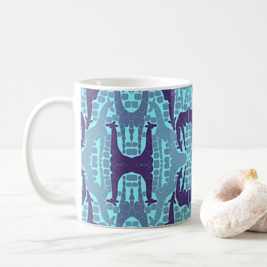 Mug Motif Abstrait Giraffe (Avec donut)