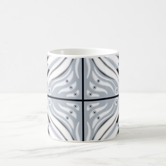 Mug Motif Abstrait gris noir blanc (Centre)