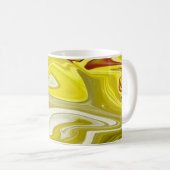 Mug Motif abstrait jaune (Devant droit)