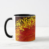Mug Motif abstrait jaune d'explosion solaire (Gauche)