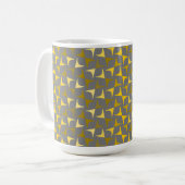 Mug motif Abstrait jaune et gris (Devant gauche)