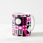 Mug Motif abstrait moderne du milieu du siècle. (Devant droit)
