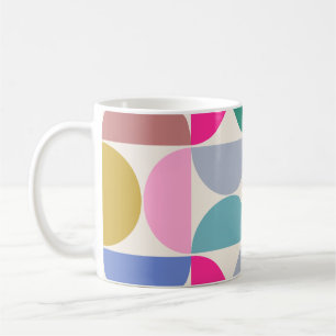 Mug Motif Abstrait moderne et coloré du milieu du sièc