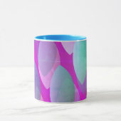 Mug Motif Abstrait moderne | Magenta Purple Rose Turqu (Centre)