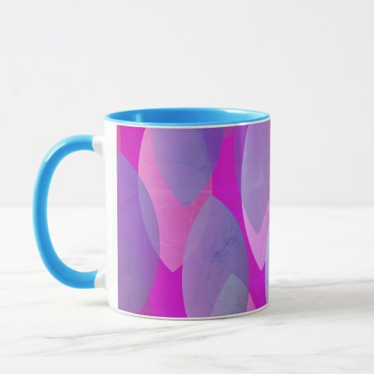 Mug Motif Abstrait moderne | Magenta Purple Rose Turqu (Gauche)