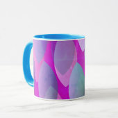 Mug Motif Abstrait moderne | Magenta Purple Rose Turqu (Devant gauche)