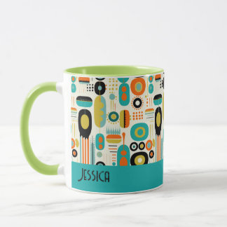Mug Motif Abstrait Moderne Milieu de Siècle Nom