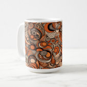 Mug Motif Abstrait Moderne Orange Pêche (Devant gauche)