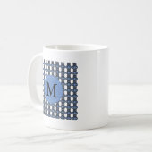 Mug Motif Abstrait Monogram Blue Scarab (Devant gauche)