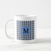 Mug Motif Abstrait Monogram Blue Scarab (Gauche)