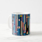 Mug motif abstrait multicolore clair de rayures (Devant gauche)