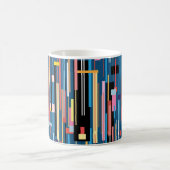 Mug motif abstrait multicolore clair de rayures (Centre)