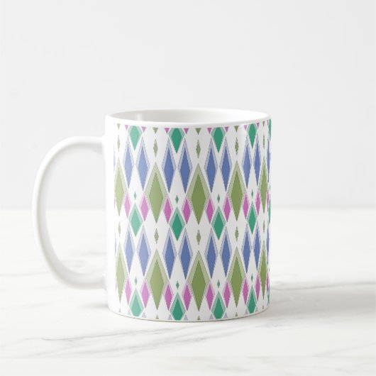 Mug Motif abstrait multicolore simple géométrique (Gauche)