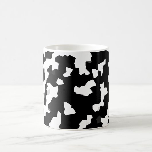 Mug Motif Abstrait noir blanc fractal irrégulier (Centre)