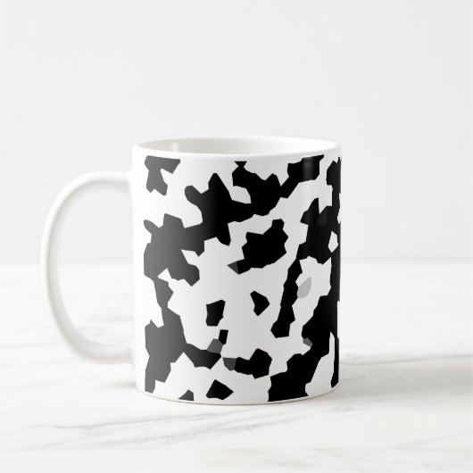Mug Motif Abstrait noir blanc fractal irrégulier (Gauche)