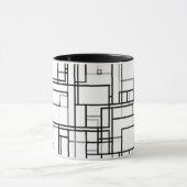 Mug Motif Abstrait noir et blanc (Centre)