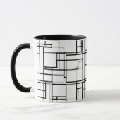 Mug Motif Abstrait noir et blanc (Gauche)