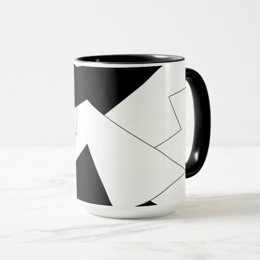 Mug motif Abstrait - noir et blanc (Devant droit)