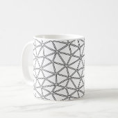 Mug Motif abstrait noir et blanc avec des lignes (Devant gauche)