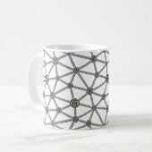 Mug motif Abstrait noir et blanc avec lignes (Devant gauche)