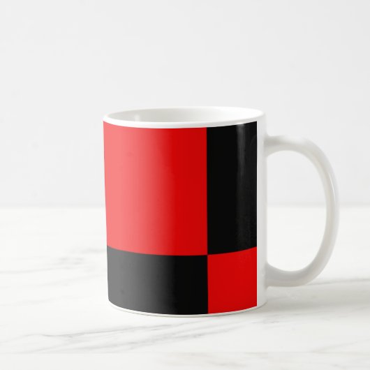 Mug Motif abstrait noir et rouge (Droite)