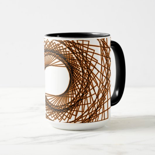 Mug motif Abstrait - orange (Devant droit)